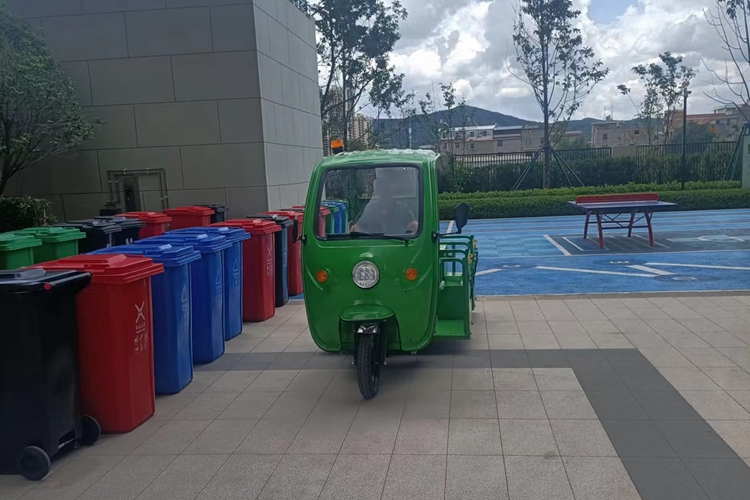 寶來潔電動三輪四桶車,垃圾桶清運車交機(jī)物業(yè)小區(qū)服務(wù)